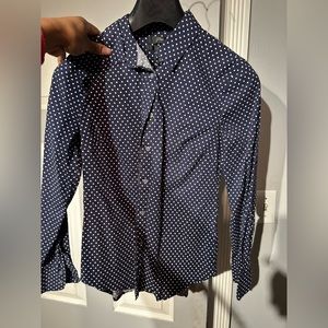 JCrew polka dot button down